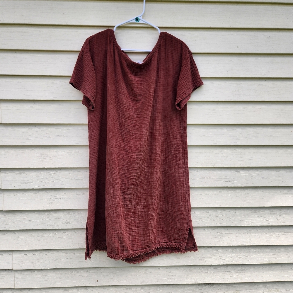 Eileen Fisher Waffle Texture Dress Size Large